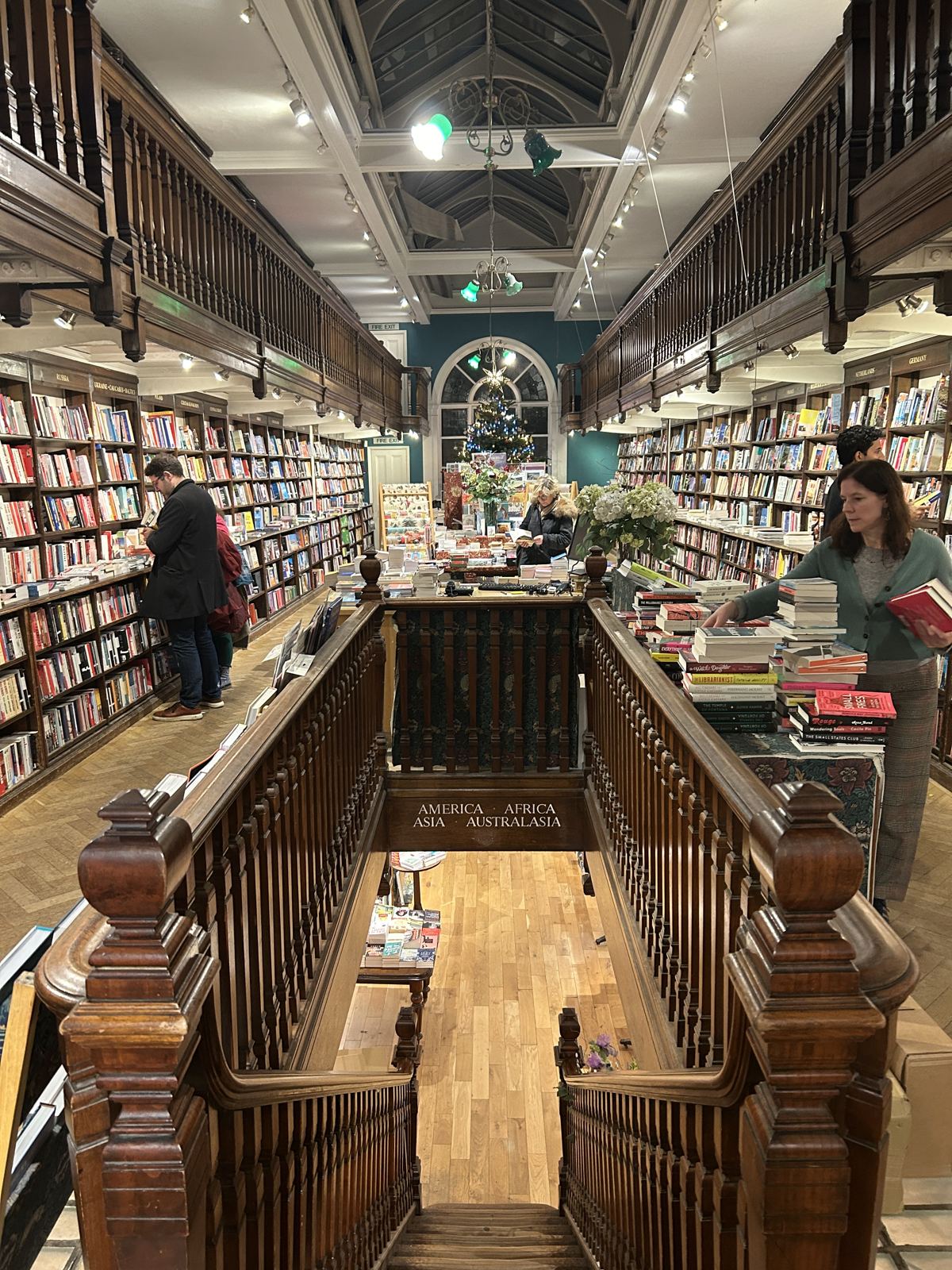 Browsing the shelves at Daunt Books