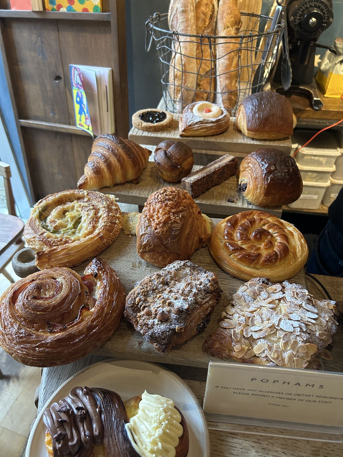 Pastries at Pophams bakery
