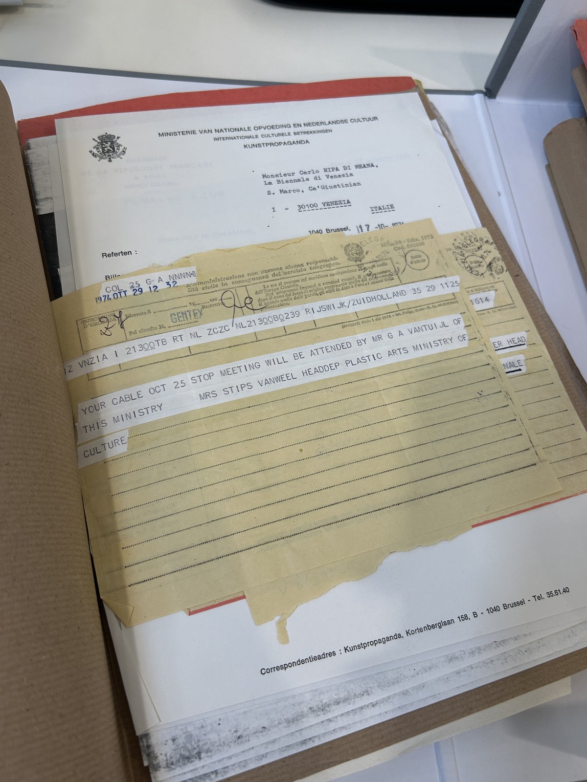 Archival correspondence and documents from a research collection